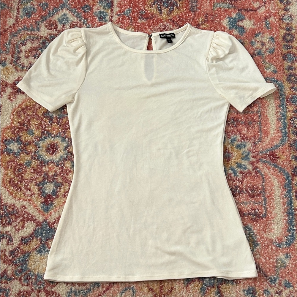 Express Cream Puff Sleeve Blouse